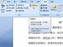word2007中查看字数的两种方法