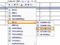 word2007表格插入行列的方法