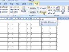Word2007表格平均分布行列的设置方法
