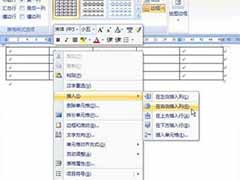 Word2007表格插入行与列的方法