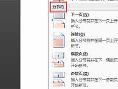 word插入分节符的方法