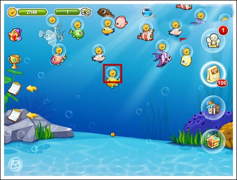 开心水族箱怎么快速收取金币宝石？
