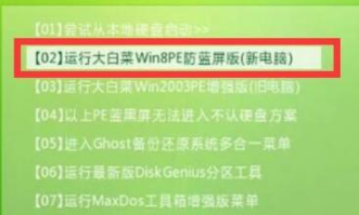大白菜U盘启动工具win7系统安装