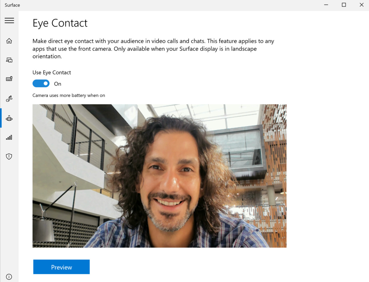 微软最新的Windows Beta与Eye Contact连接