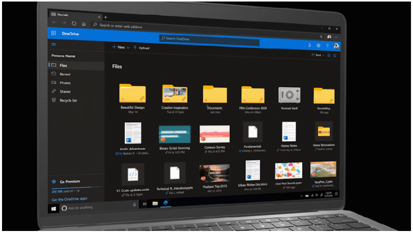 Microsoft OneDrive更新包括100GB文件大小增强，暗模式，新的管理控件