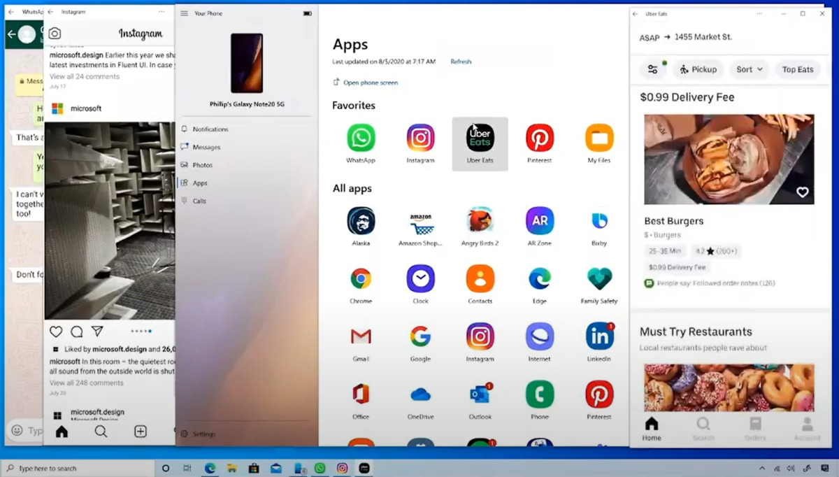 微软，三星向您展示如何将Android应用程序固定到Windows任务栏