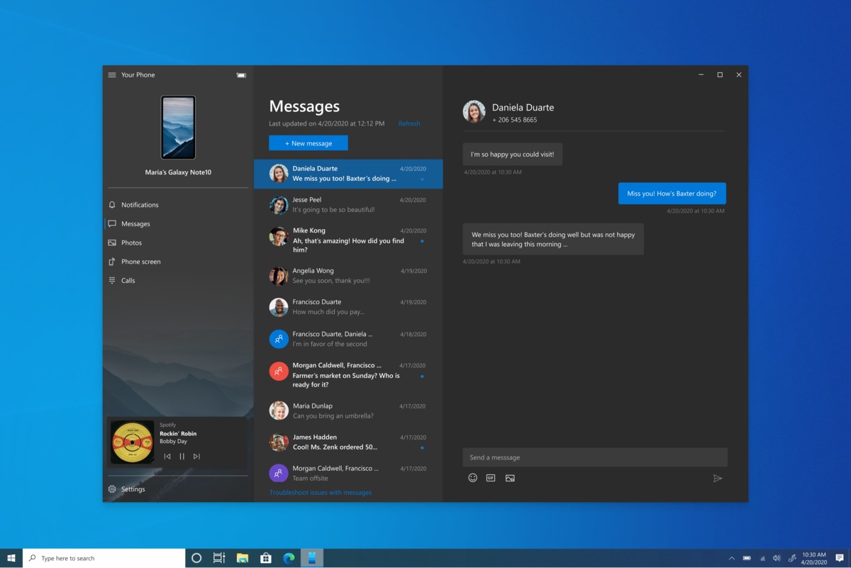 Microsoft在Windows 10中为您的Phone应用推出音乐控件