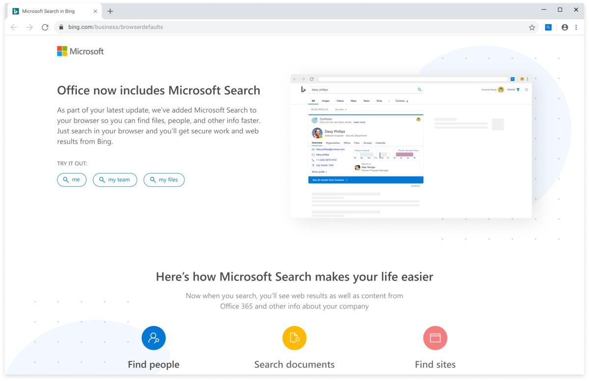 微软取消了将Office 365客户的Chrome搜索切换为必应（Bing）的计划