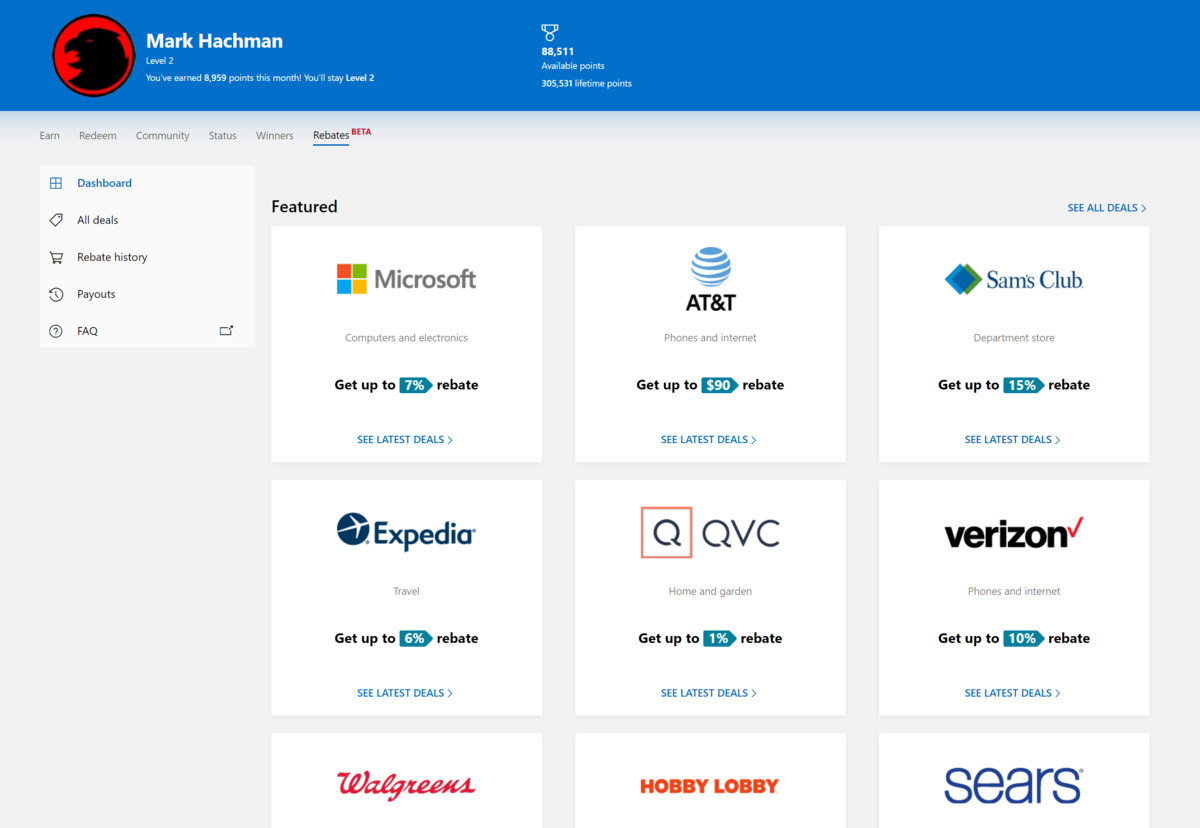 每天都是带有Microsoft Bing Rebates的Amazon Prime Day