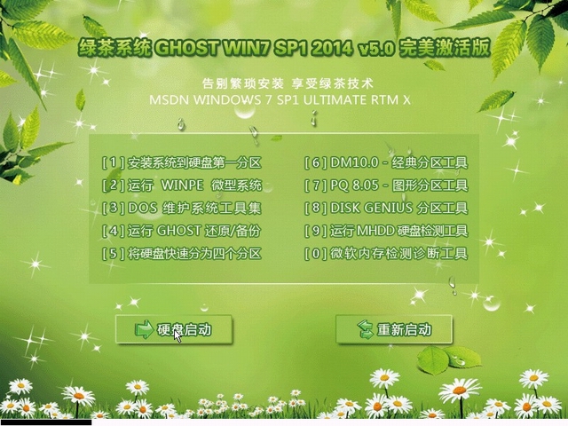 绿茶系统 Ghost Win7 SP1 完美激活版 2014.05-1