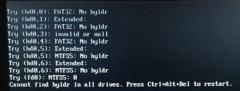 开机时大地Win7提示cannot find hyldr in all drives---怎么办