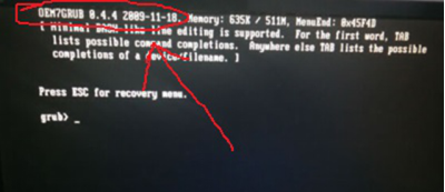 mac装win7重启后黑屏提示OEM7grub 0.4.4的解决方案