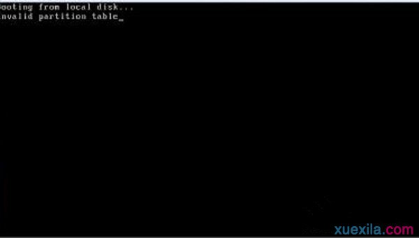 Win8开机提示Invalid partition table怎么解决