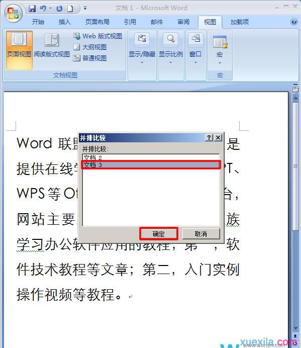 Word2007如何并排查看窗口(3)