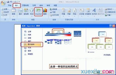 Word2007怎么制作组织结构图_Word2007教程