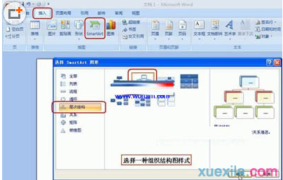 Word2007如何制作学校组织结构图_Word2007教程