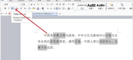 word2007给文字下方添加波浪线的方法(2)