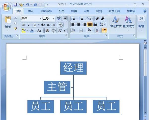 word2007创建组织结构图的方法(3)