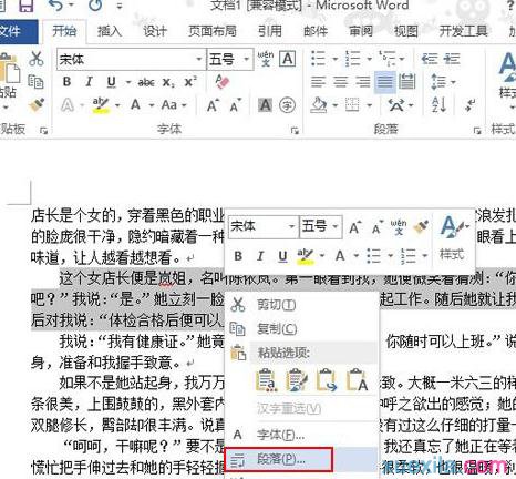 word2013行距怎么设置(2)