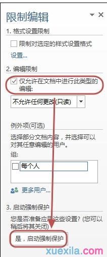 如何限制文档编辑(2)