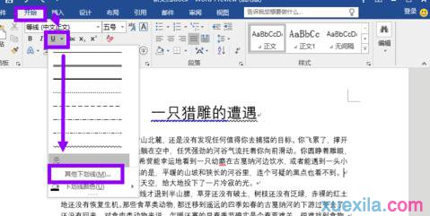 如何给文字添加下划线(3)