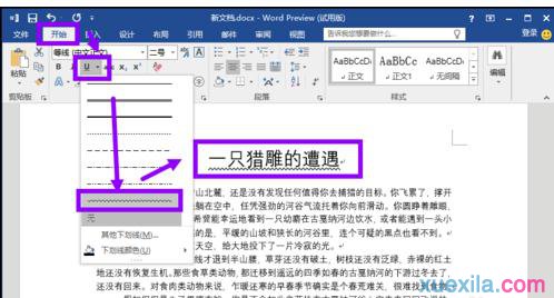 如何给文字添加下划线(2)