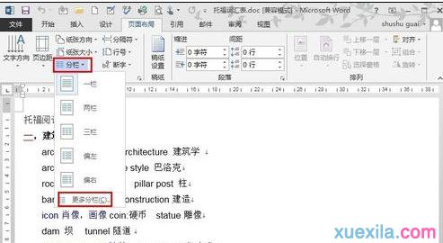 Word设置分栏(2)
