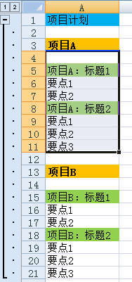 excel制作多级分组显示图表的方法教程(6)