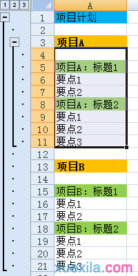 excel制作多级分组显示图表的方法教程(7)