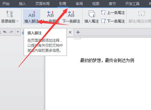 Word插入脚注的操作方法