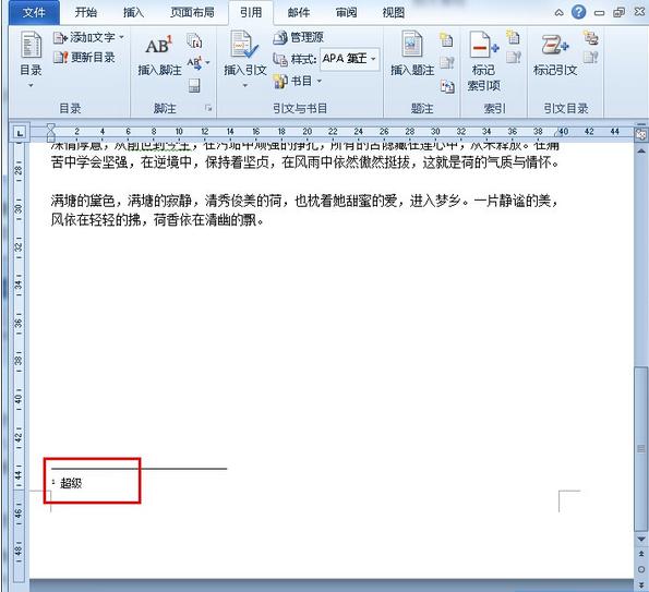 如何在word中加脚注 word脚注使用步骤(2)