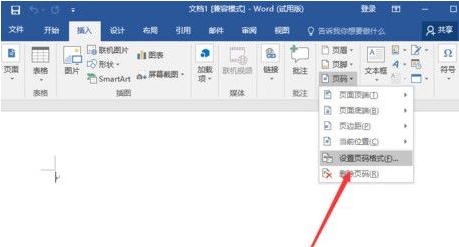 office2016页码设置 word2016设置页码的方法(2)