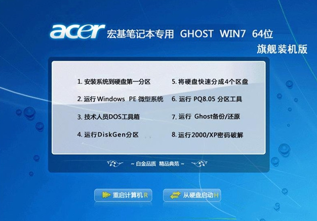 宏基windows7旗舰版64位最新下载