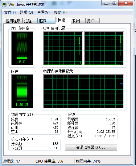 如何查看win7纯净版的CPU使用情况？