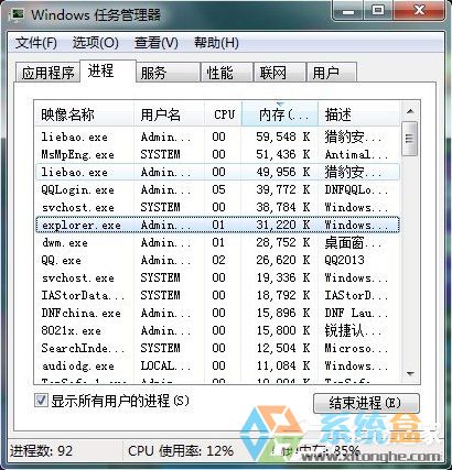 Win7系统任务管理器(1)
