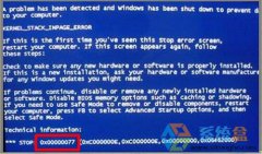 系统之家xp系统蓝屏代码0x00000077的原因及解决方法