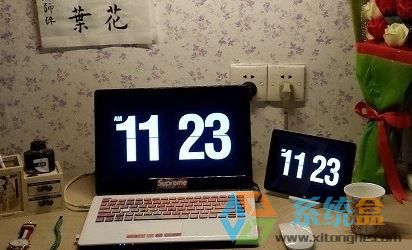 win7锁屏显示时间怎么设置？全屏时间屏幕保护！