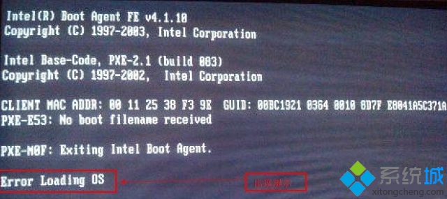 win7无法开机显示error loading os的解决方法