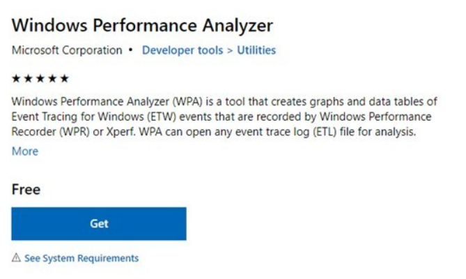 微软买下Windows Performance Analyzer性能分析工具供用户免费下载