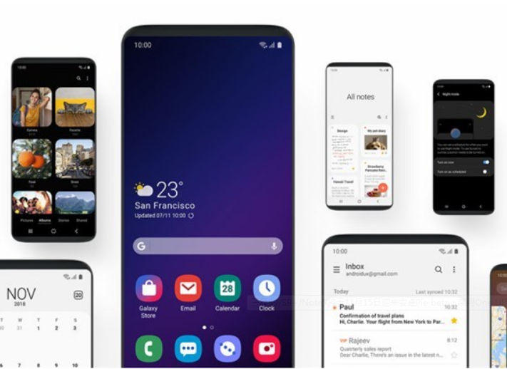 三星旗舰产品AndroidPie更新将采用全新的One UI界面