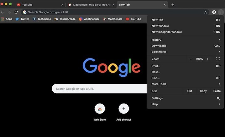 谷歌Chrome浏览器测试全新黑暗模式