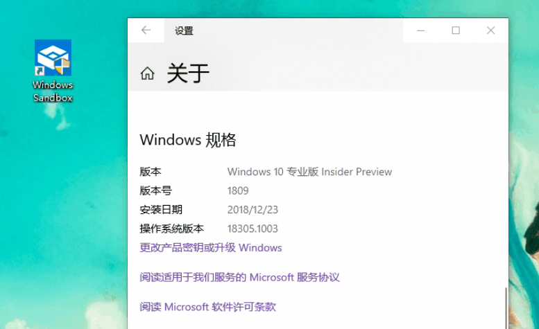Windows10更新补丁后19H1 Build 18305.1003沙盒无法运行
