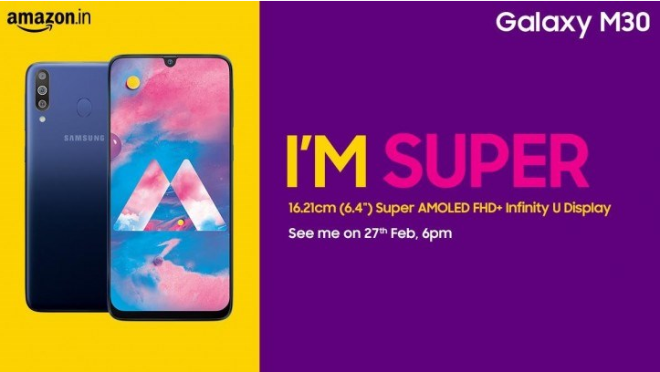 三星证实：Galaxy M30将于下周在印度首发