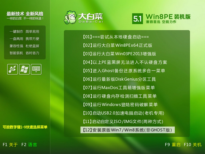 大白菜U盘启动盘制作安装原版Win7三类方法(6)