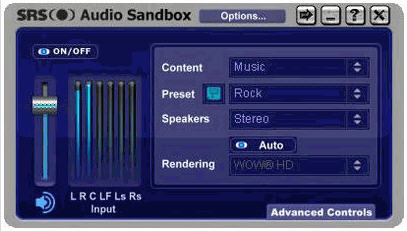 SRS Audio Sandbox