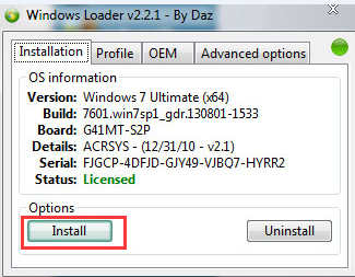 教你win7系统LOADER激活工具使用教程(1)