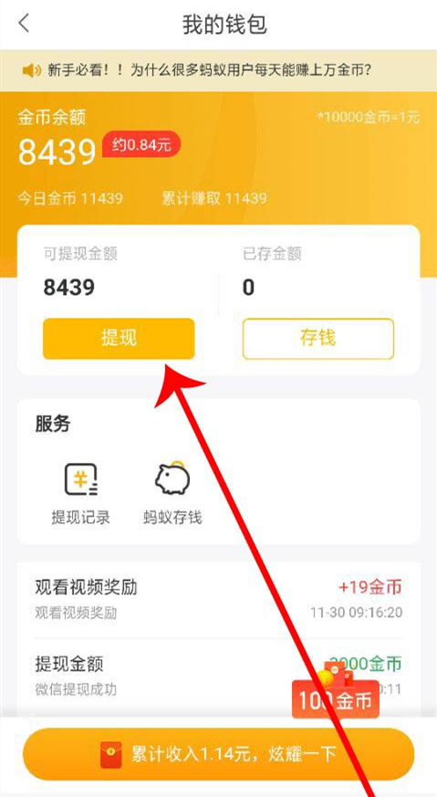 蚂蚁看点怎么才可以提现(3)