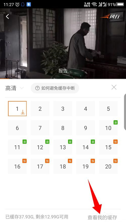 风行视频怎么下载缓存视频(4)