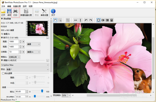 PhotoZoom Pro怎么打印