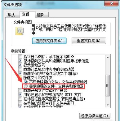 教你win7打开隐藏文件夹的方法(3)